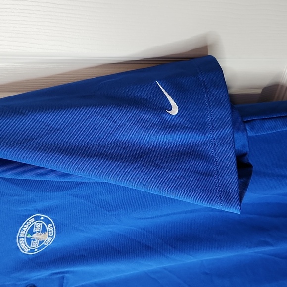 Men's Nike Golf Nike fit dry royal blue polo Sunken Meadow Golf Club - Picture 5 of 6